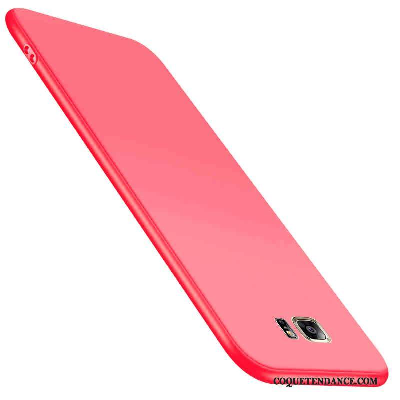 Samsung Galaxy S6 Coque Délavé En Daim De Téléphone Étui Silicone Rose