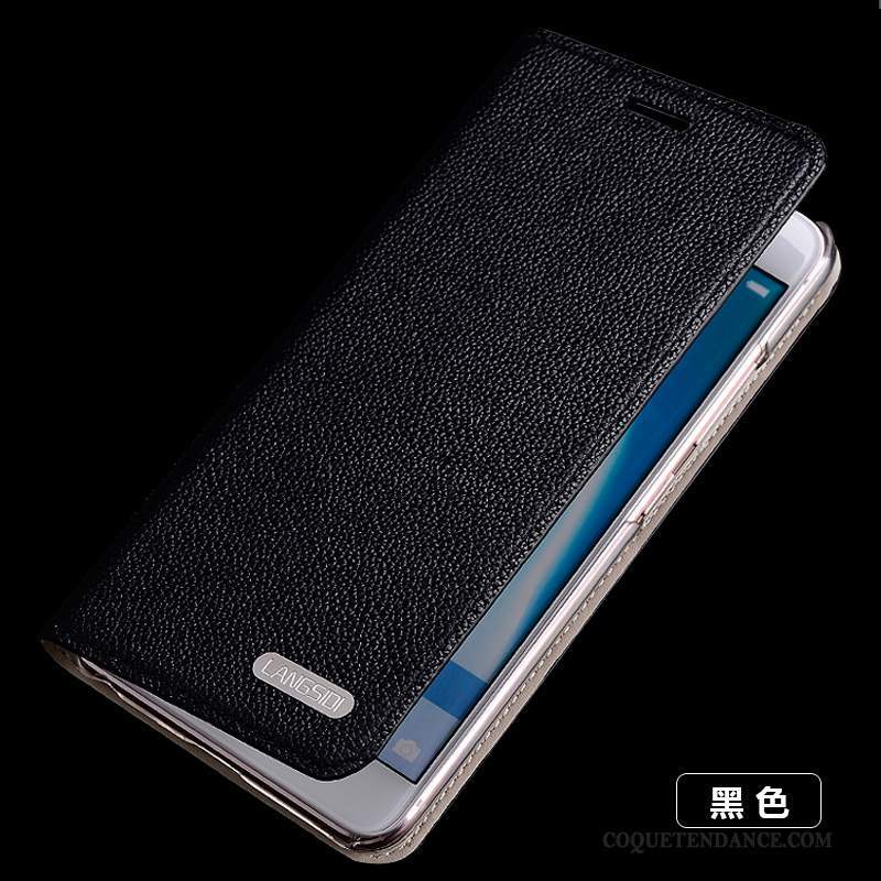 Samsung Galaxy S6 Coque Incassable Silicone Cuir Véritable Blanc Protection
