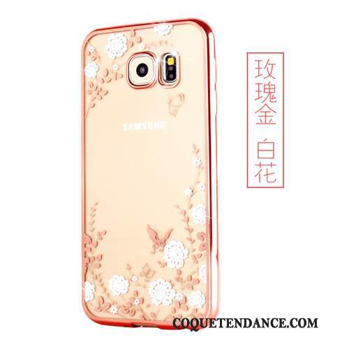Samsung Galaxy S6 Coque Or Une Agrafe Anneau De Téléphone Fluide Doux