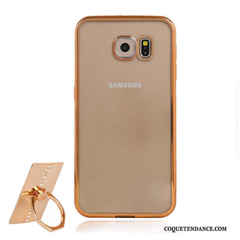 Samsung Galaxy S6 Coque Rouge Fluide Doux Transparent Protection Étui