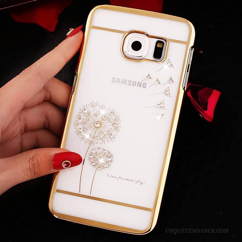 Samsung Galaxy S6 Coque Strass Placage Protection Étui Or