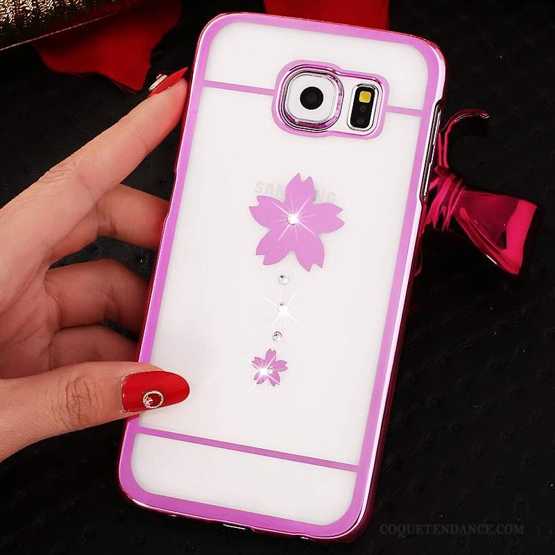 Samsung Galaxy S6 Coque Strass Placage Protection Étui Or