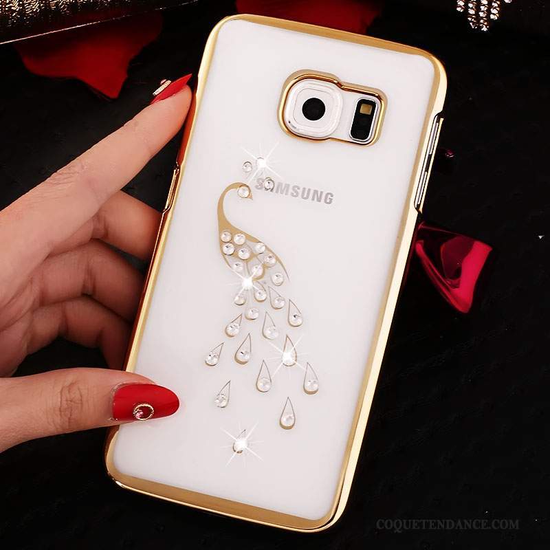 Samsung Galaxy S6 Coque Strass Placage Protection Étui Or