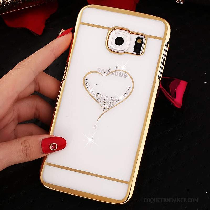 Samsung Galaxy S6 Coque Strass Placage Protection Étui Or