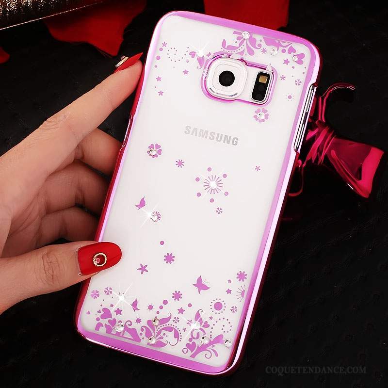 Samsung Galaxy S6 Coque Strass Placage Protection Étui Or