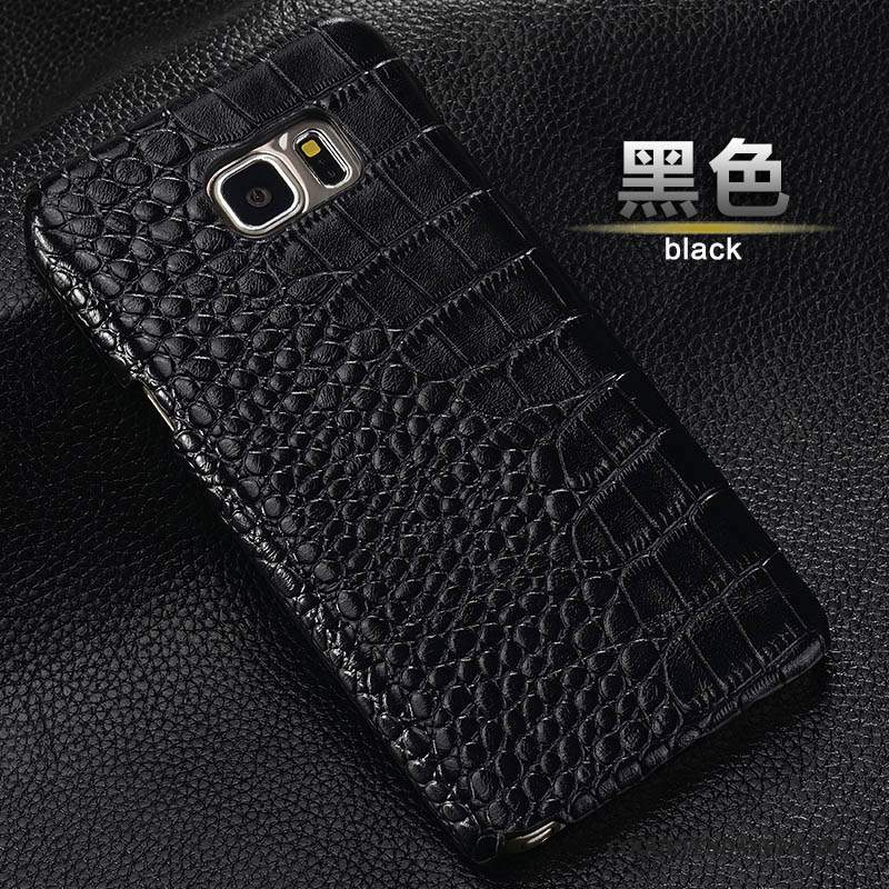 Samsung Galaxy S6 Edge Coque De Téléphone Étui Étui En Cuir Cuir Véritable Protection