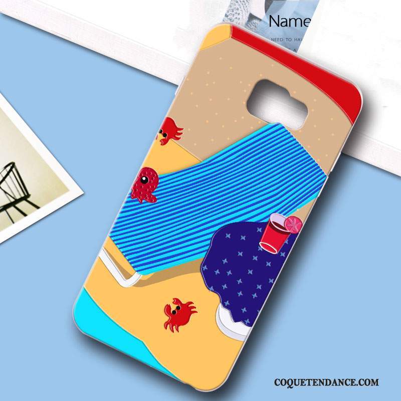 Samsung Galaxy S6 Edge + Coque Dessin Animé Incassable Protection Étui Bleu