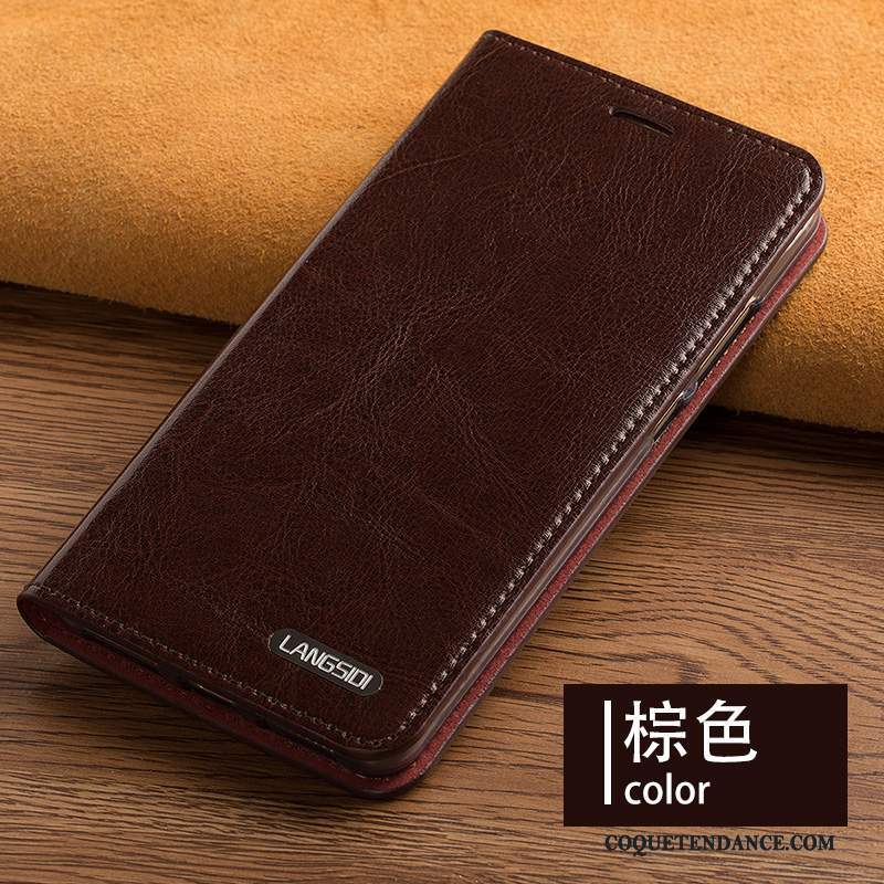 Samsung Galaxy S6 Edge + Coque Marron Incassable Étui Protection