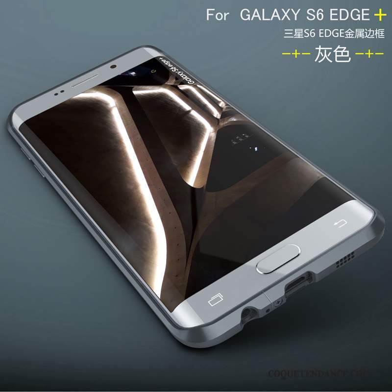 Samsung Galaxy S6 Edge + Coque Métal Protection Étui Border