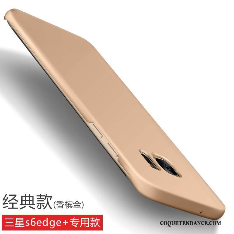 Samsung Galaxy S6 Edge + Coque Or Incassable Délavé En Daim Étui Protection