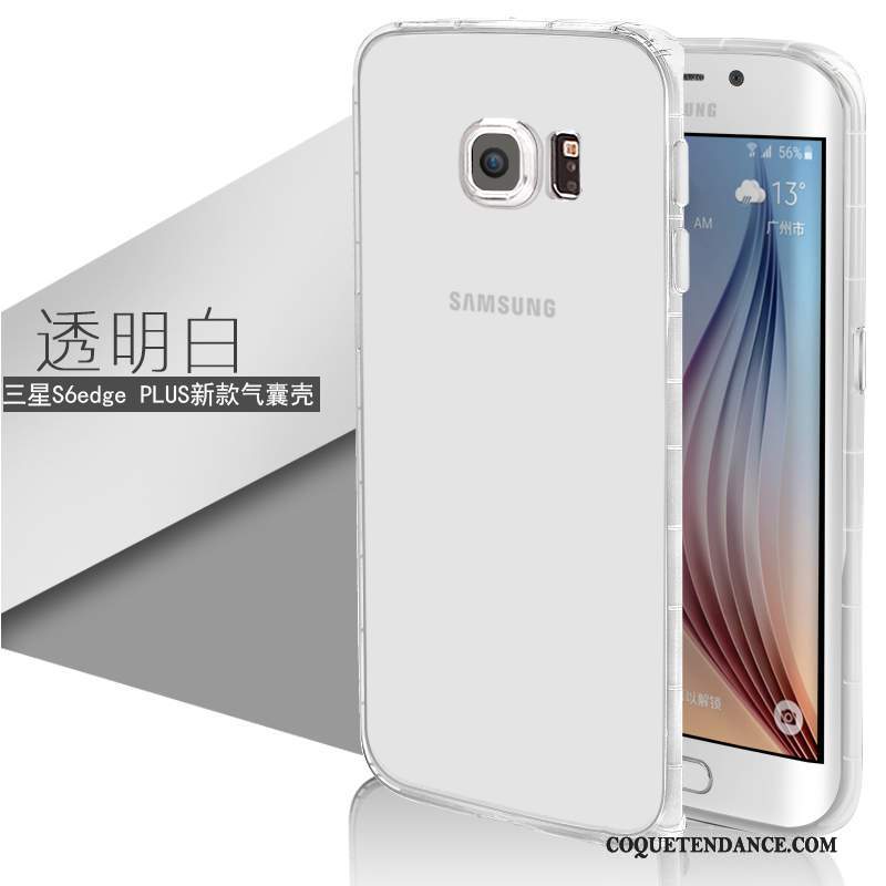 Samsung Galaxy S6 Edge + Coque Protection De Téléphone Silicone Blanc Fluide Doux