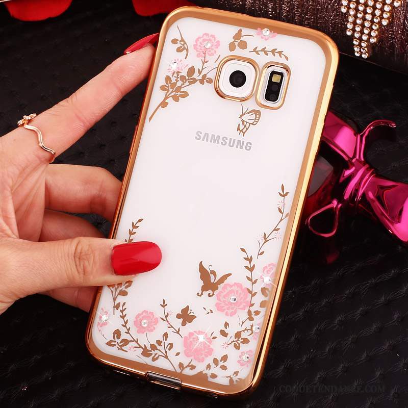 Samsung Galaxy S6 Edge Coque Protection Étui Strass Dessin Animé Bleu