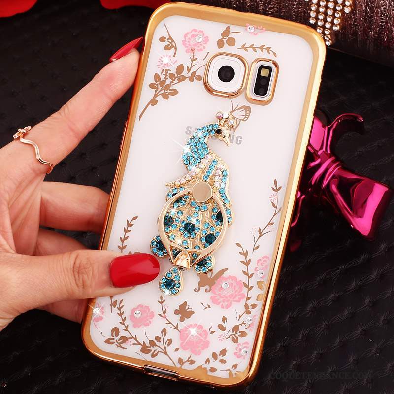 Samsung Galaxy S6 Edge Coque Protection Étui Strass Dessin Animé Bleu