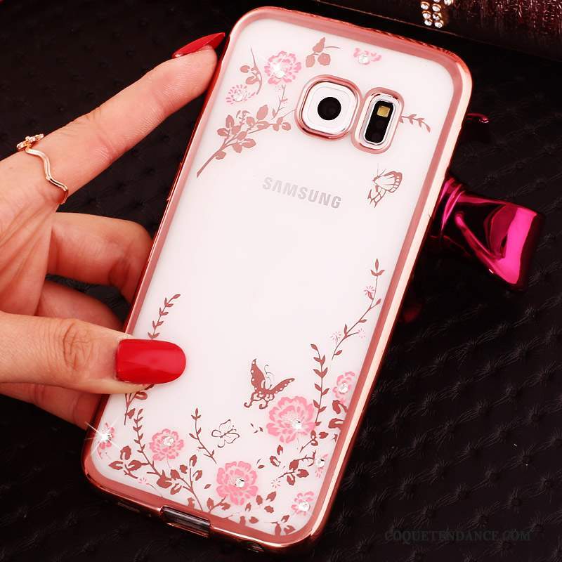 Samsung Galaxy S6 Edge Coque Protection Étui Strass Dessin Animé Bleu