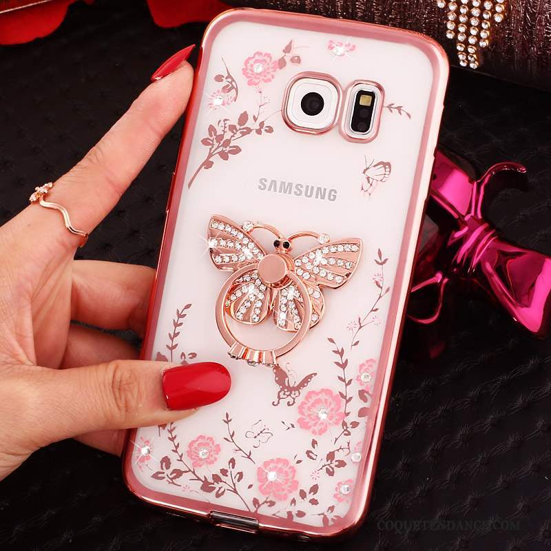 Samsung Galaxy S6 Edge Coque Protection Étui Strass Dessin Animé Bleu