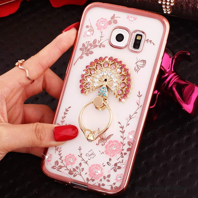 Samsung Galaxy S6 Edge Coque Protection Étui Strass Dessin Animé Bleu