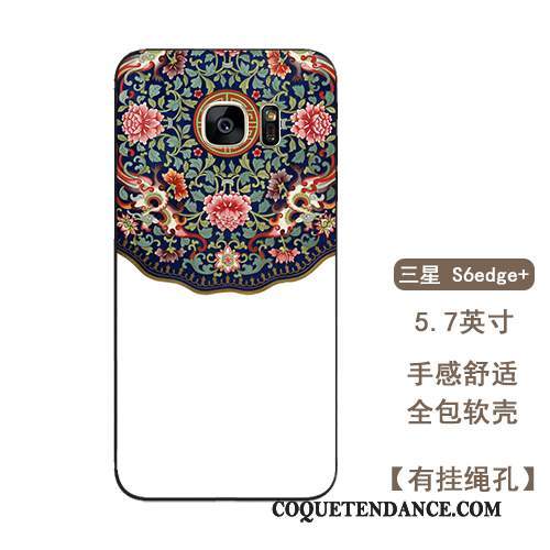 Samsung Galaxy S6 Edge + Coque Tout Compris Silicone Personnalité Créatif Fleur