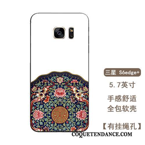 Samsung Galaxy S6 Edge + Coque Tout Compris Silicone Personnalité Créatif Fleur