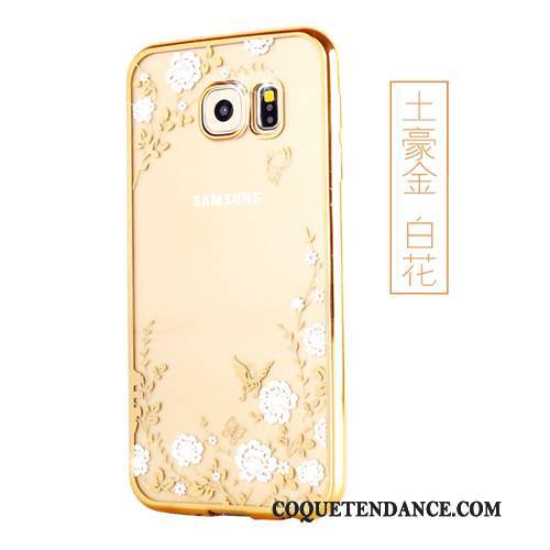 Samsung Galaxy S6 Edge + Coque Étui Transparent Fluide Doux Or