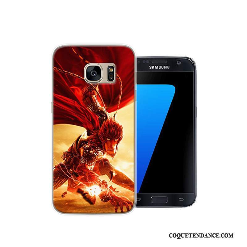 Samsung Galaxy S7 Coque Créatif Difficile Dessin Animé Protection Rouge