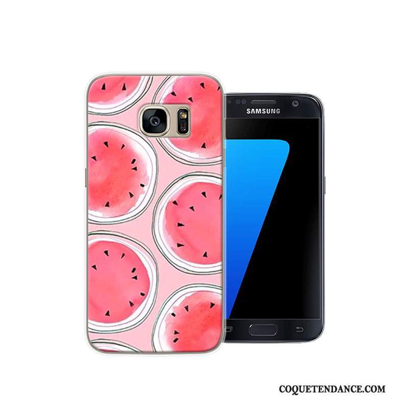 Samsung Galaxy S7 Coque Créatif Difficile Dessin Animé Protection Rouge