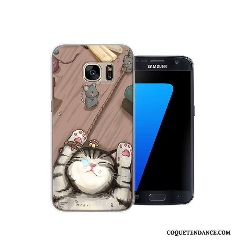 Samsung Galaxy S7 Coque Créatif Difficile Dessin Animé Protection Rouge