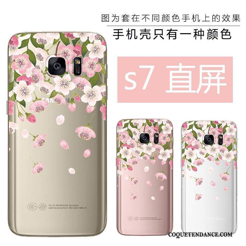 Samsung Galaxy S7 Coque Incassable Gaufrage Beauté De Téléphone Or