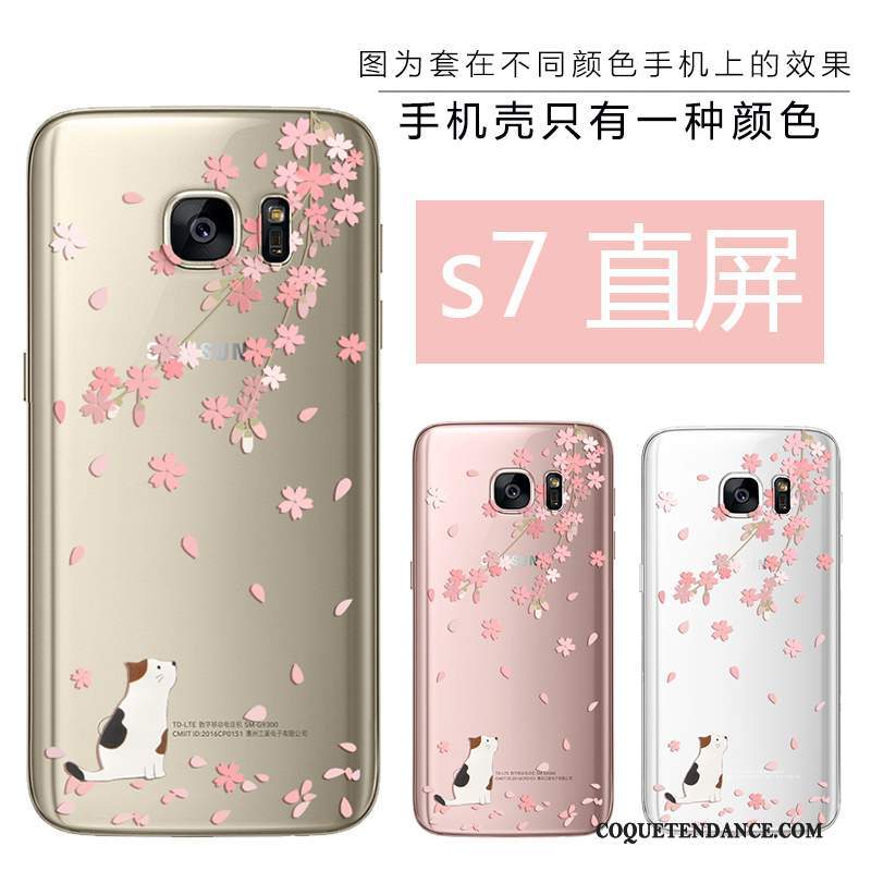 Samsung Galaxy S7 Coque Incassable Gaufrage Beauté De Téléphone Or