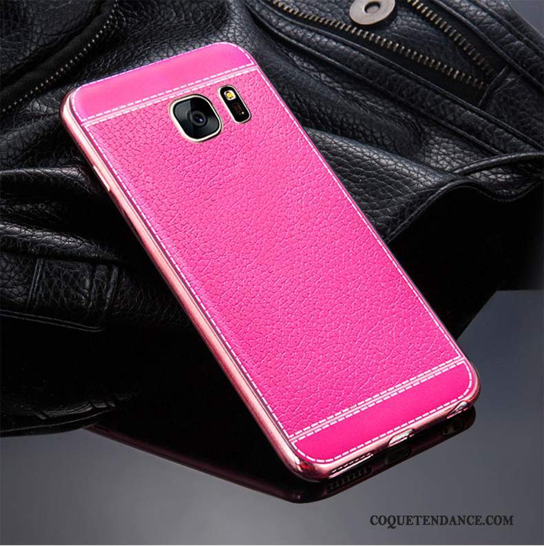 Samsung Galaxy S7 Coque Silicone Rouge Incassable Étui
