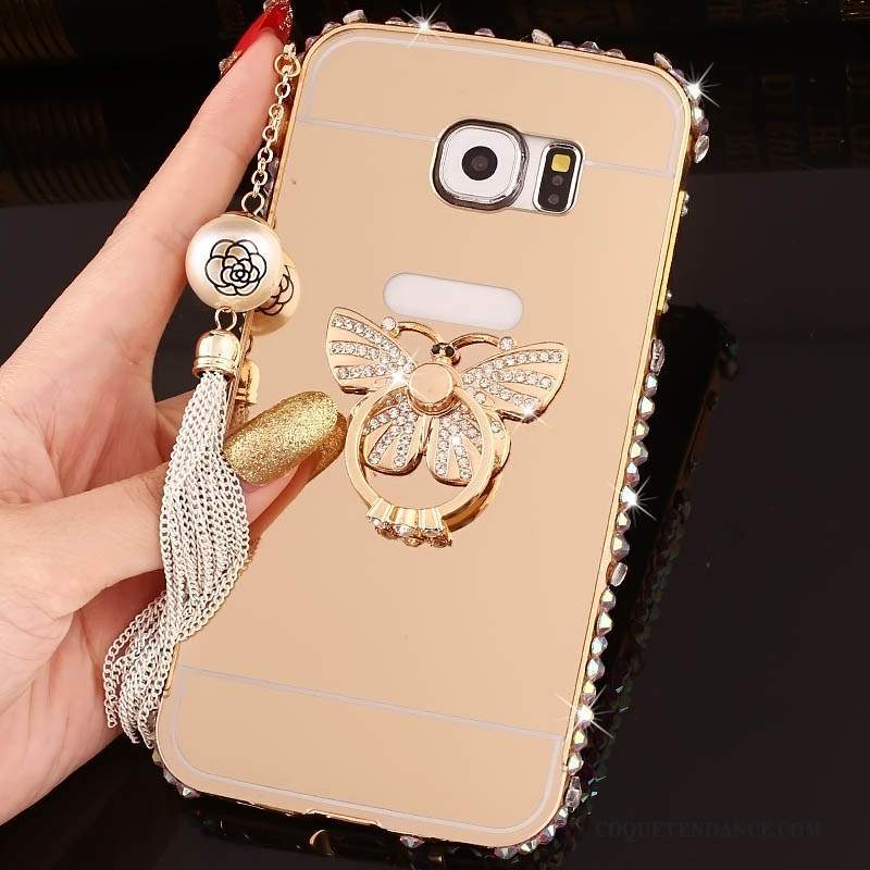 Samsung Galaxy S7 Coque Strass Border Support Incassable