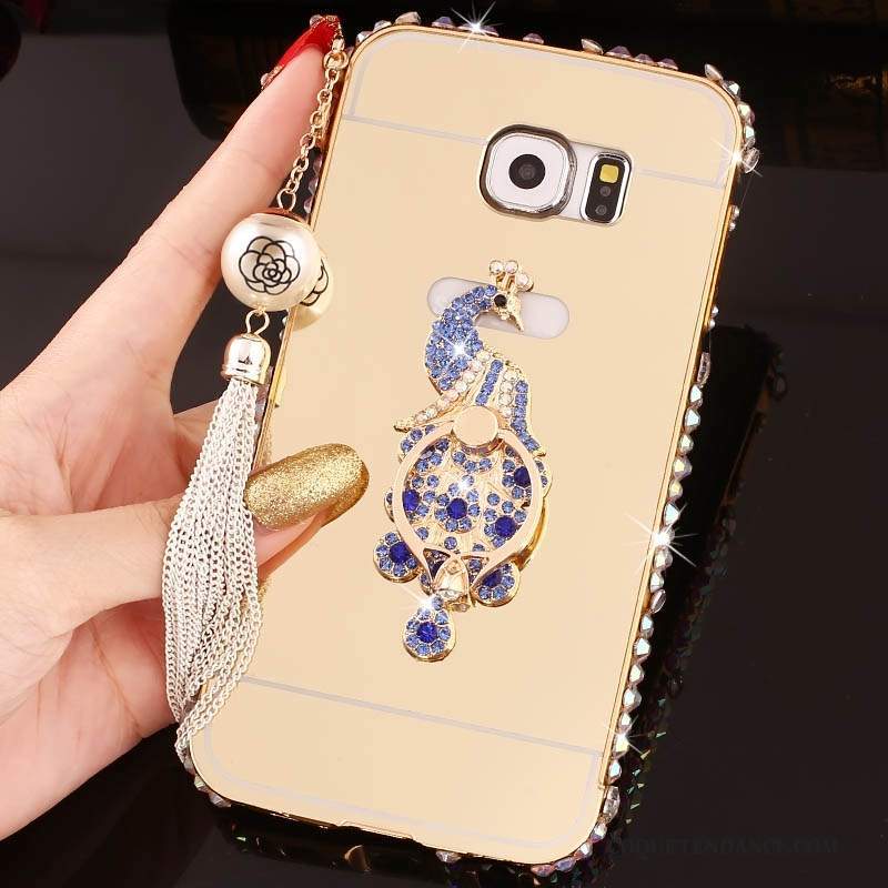 Samsung Galaxy S7 Coque Strass Border Support Incassable