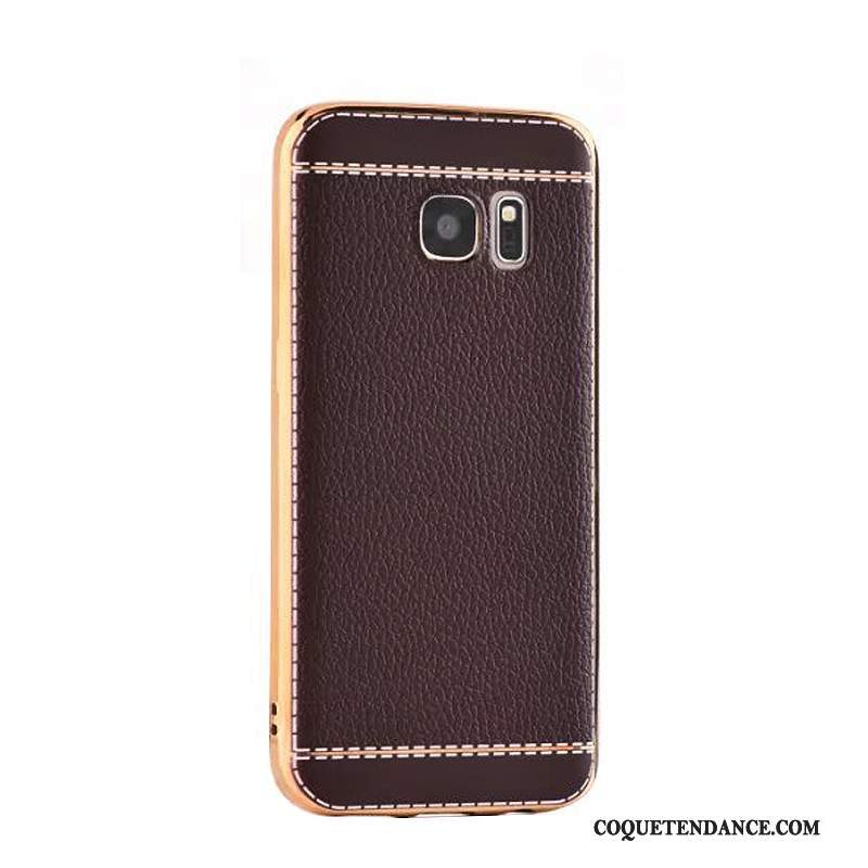 Samsung Galaxy S7 Coque Étui Fluide Doux Protection Cuir Placage