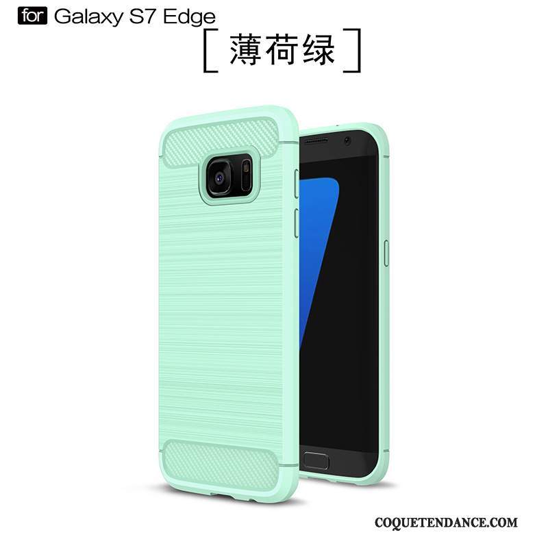 Samsung Galaxy S7 Edge Coque Fluide Doux Protection Silicone Étui Noir