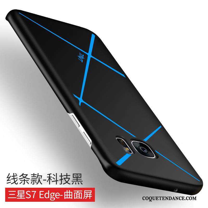 Samsung Galaxy S7 Edge Coque Incassable Délavé En Daim Créatif Étui Or