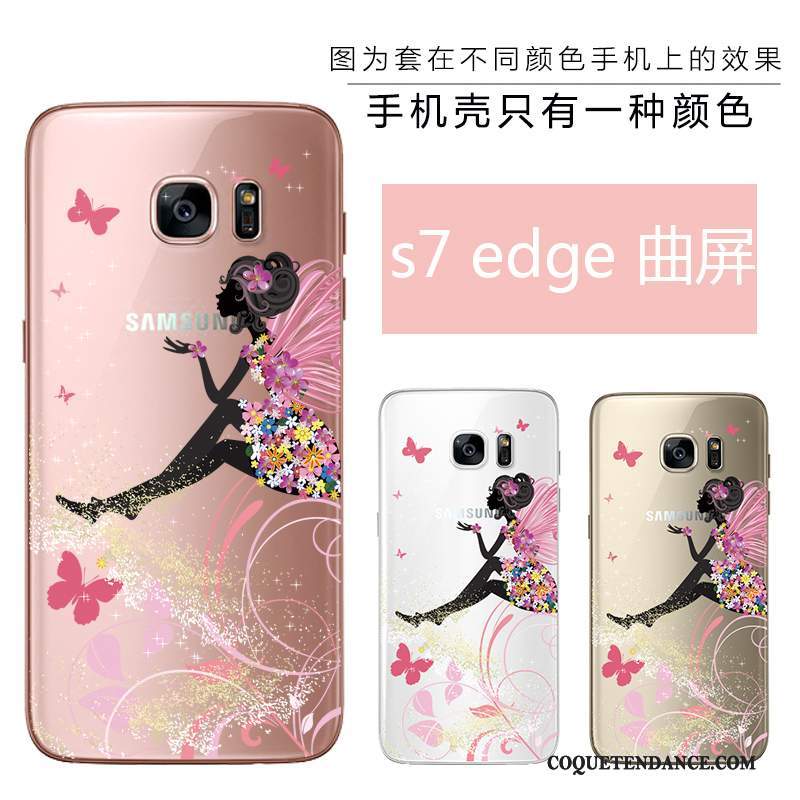 Samsung Galaxy S7 Edge Coque Nouveau Étui Fluide Doux Gaufrage De Téléphone