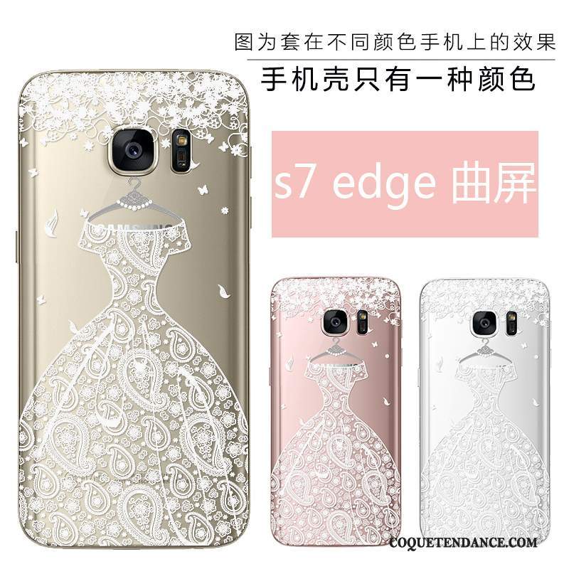 Samsung Galaxy S7 Edge Coque Nouveau Étui Fluide Doux Gaufrage De Téléphone