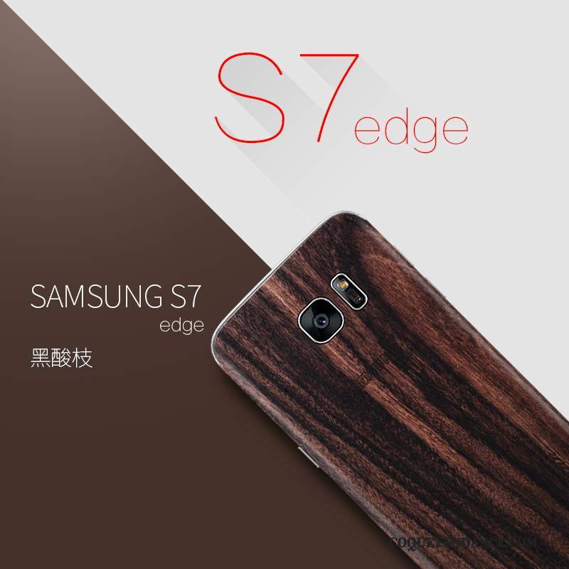 Samsung Galaxy S7 Edge Coque Protection Bois Massif Étui De Téléphone Très Mince
