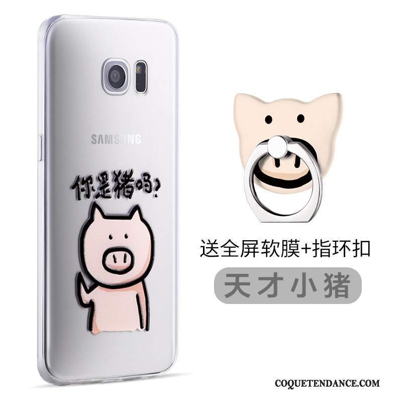 Samsung Galaxy S7 Edge Coque Silicone Jaune Étui De Téléphone Support