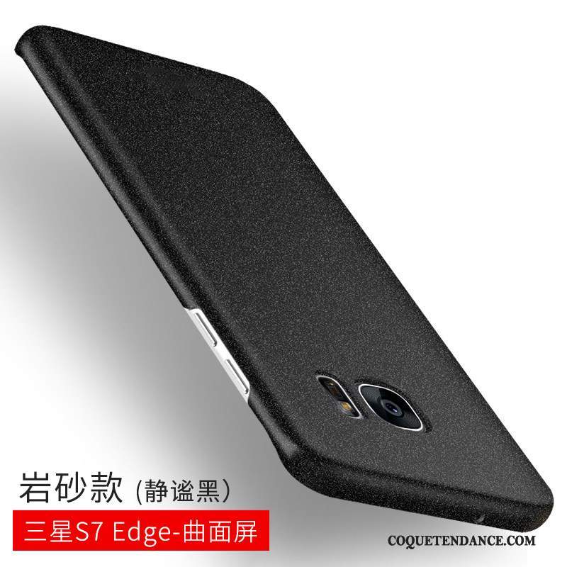Samsung Galaxy S7 Edge Coque Très Mince Délavé En Daim Simple Or Incassable