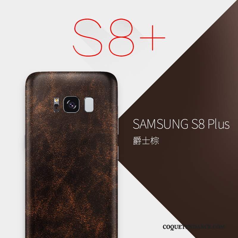 Samsung Galaxy S8+ Coque Cuir Véritable Très Mince De Téléphone Jaune Tout Compris