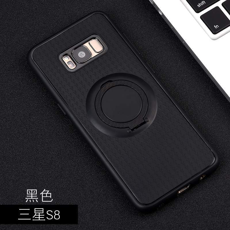 Samsung Galaxy S8 Coque De Téléphone Noir Anneau Incassable Magnétisme