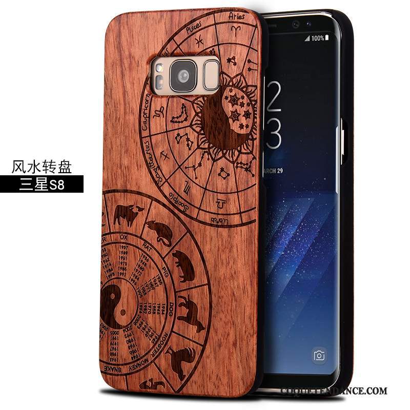Samsung Galaxy S8+ Coque Difficile Bois Protection Totem