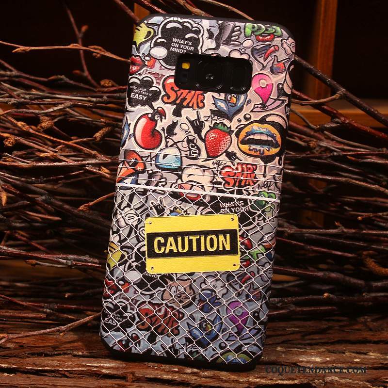 Samsung Galaxy S8 Coque Délavé En Daim Incassable Personnalité Gaufrage De Téléphone