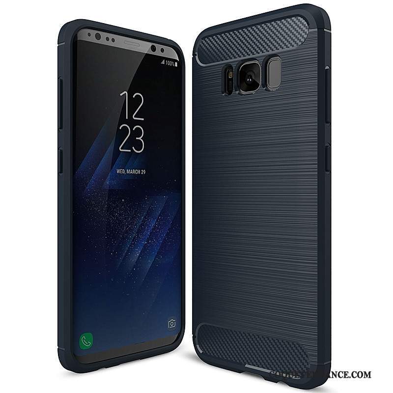 Samsung Galaxy S8+ Coque Fibre Fluide Doux Rouge De Téléphone Protection
