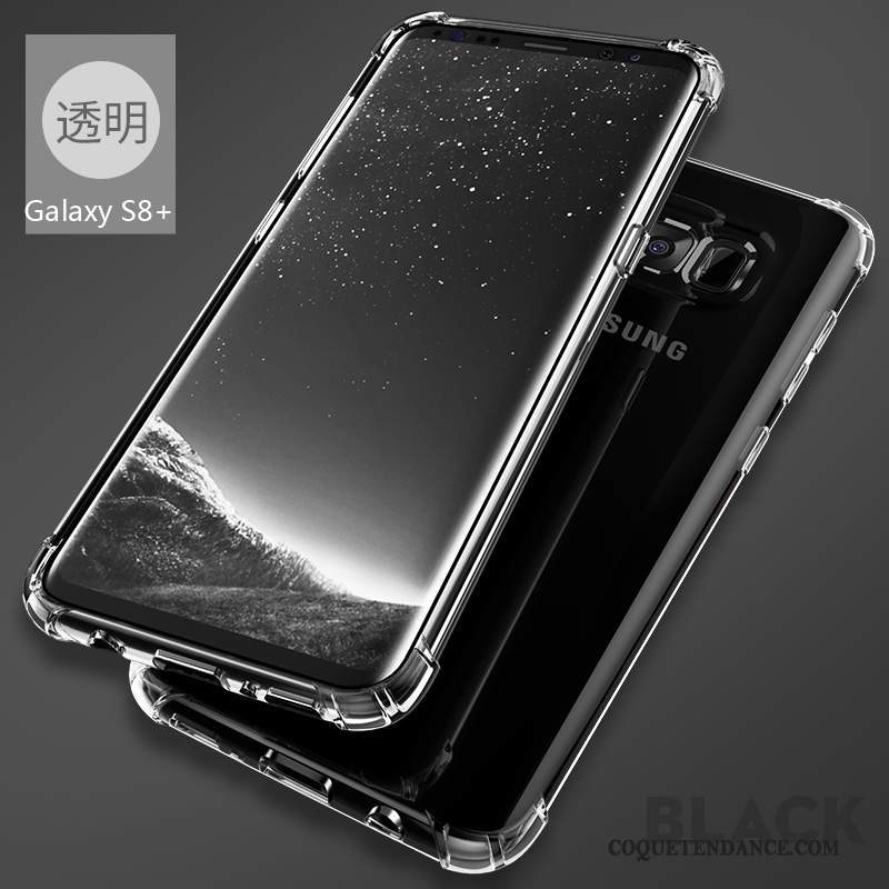 Samsung Galaxy S8+ Coque Incassable Argent Mince Protection Transparent