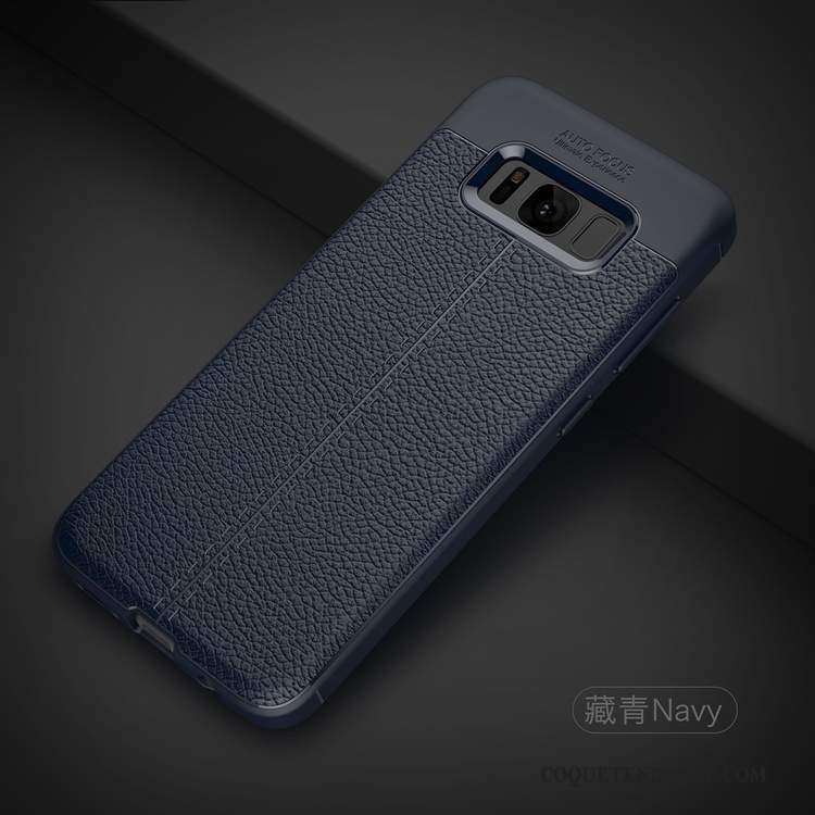 Samsung Galaxy S8 Coque Incassable Gris Étui En Cuir Silicone Tout Compris