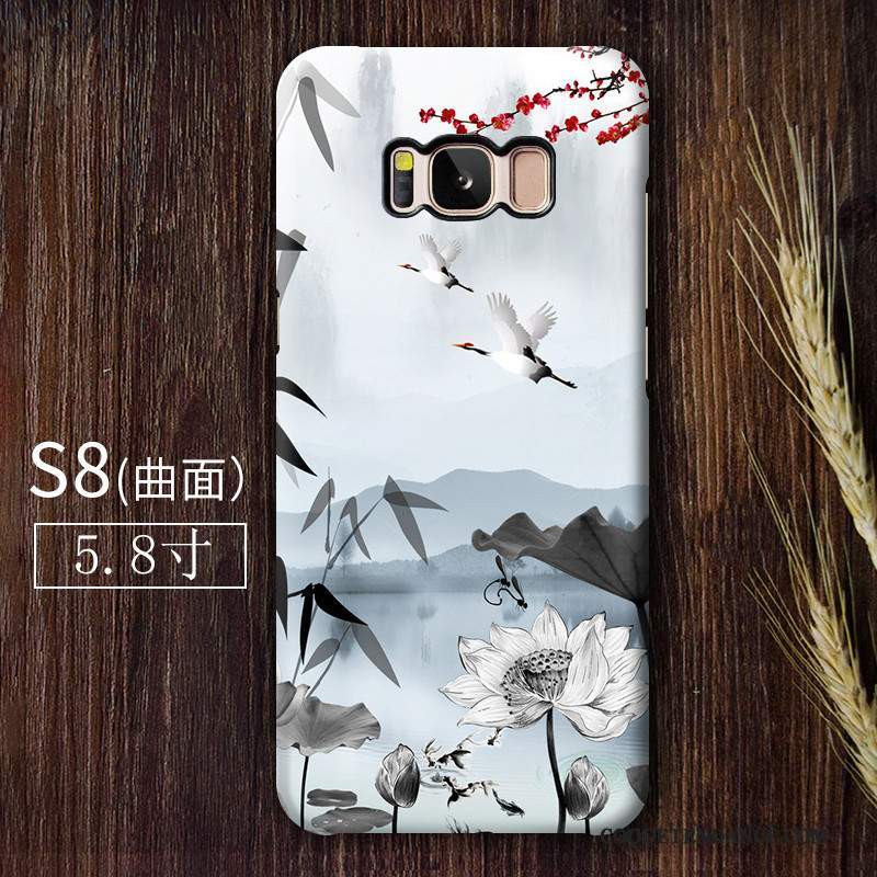 Samsung Galaxy S8 Coque Incassable Multicolore Délavé En Daim Difficile