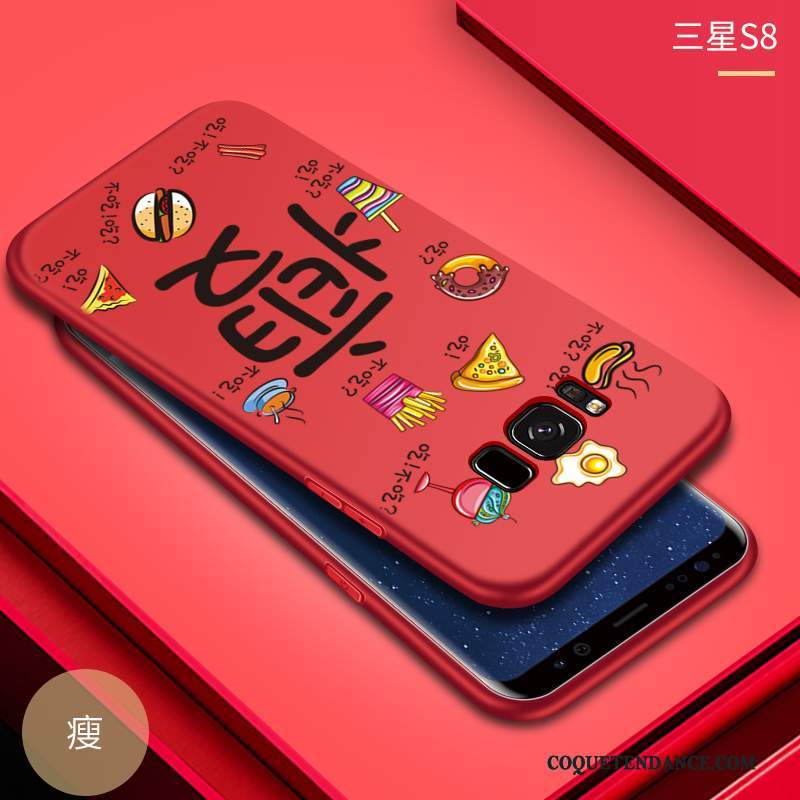 Samsung Galaxy S8 Coque Incassable Rouge Protection Étui Créatif