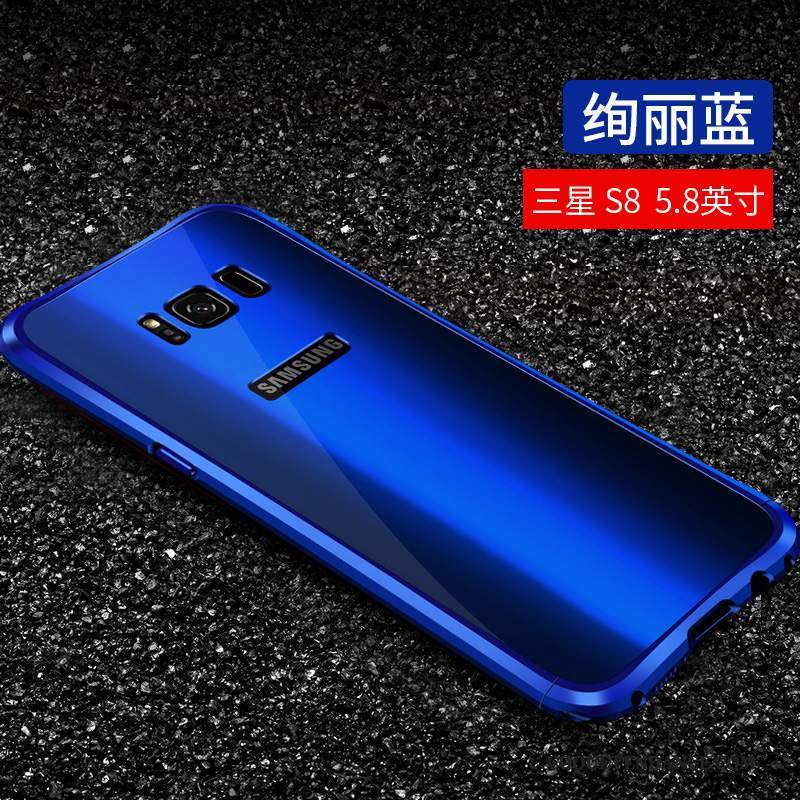 Samsung Galaxy S8 Coque Métal Personnalité Protection De Téléphone Rouge