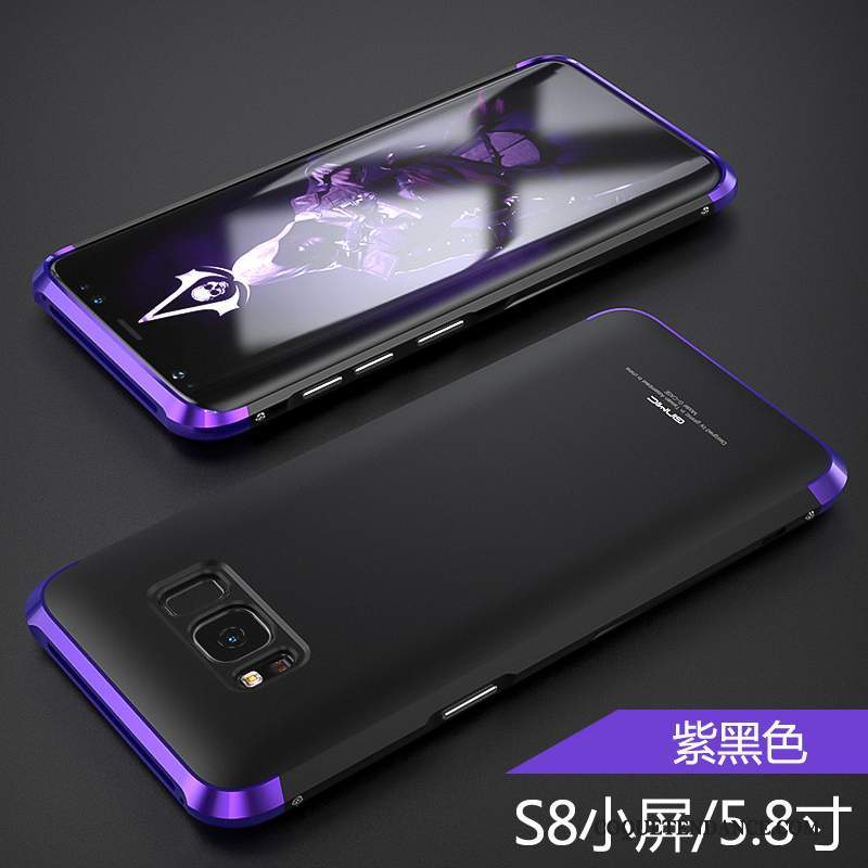 Samsung Galaxy S8 Coque Métal Protection Très Mince Violet Étui